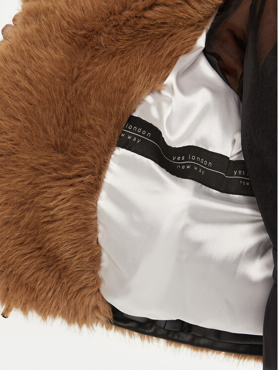 YES LONDON YES LONDON Шуба ECO/026 Коричневий Regular Fit