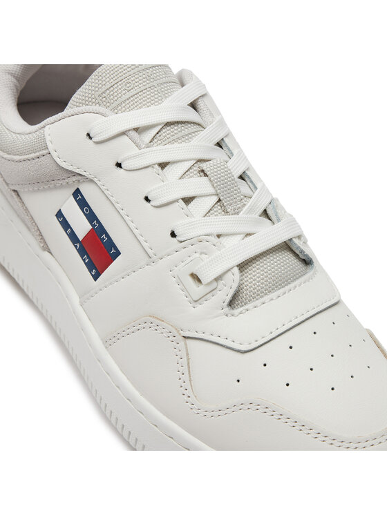Tommy Jeans Tommy Jeans Tenisice Retro Basket Mix Media EN0EN02653 Bijela