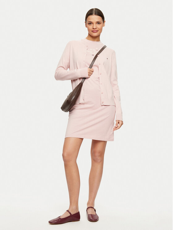 Tommy Hilfiger Tommy Hilfiger Ежедневна рокля WW0WW43830 Розов Regular Fit