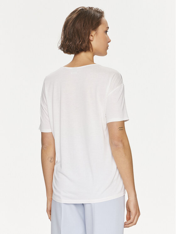 BOSS Boss Tričko Esandy 50457656 Écru Relaxed Fit