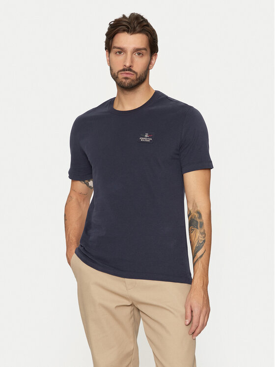 T-Shirt Aeronautica Militare, Velikost:M, Barva: Tmavomodrá, 242TS2331J662