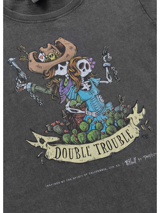PITBULL PITBULL T-Shirt DOUBLETROUBLE Szary Regular Fit