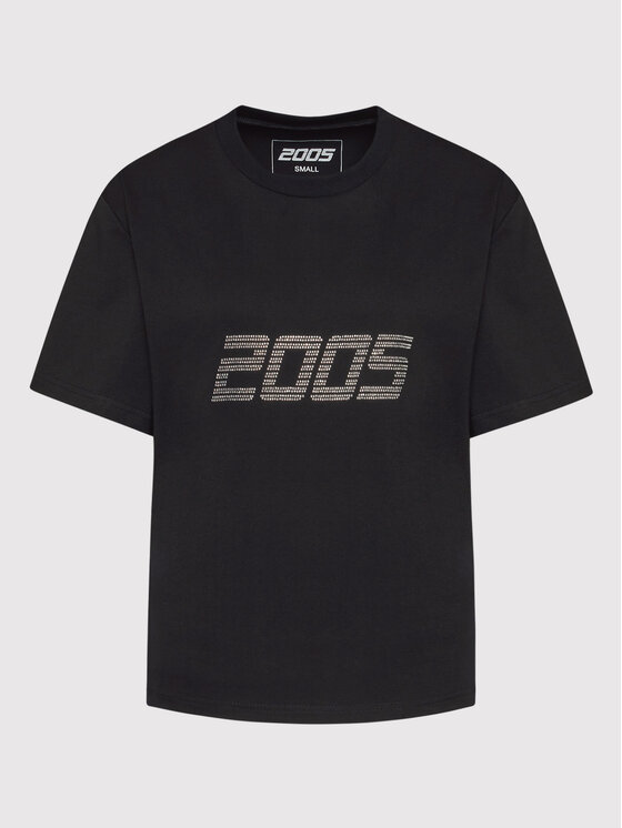 2005 2005 T-shirt Unisex Signature Tee Crna Relaxed Fit