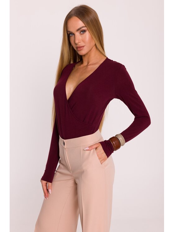 Made of Emotion Made of Emotion Spodnie materiałowe M875 Beżowy Wide Leg