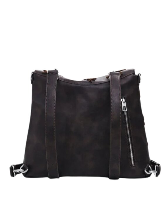 Desigual Desigual Zaino BACK_STENCIL FLOCADO JERSEY 2.0 MINI Marrone