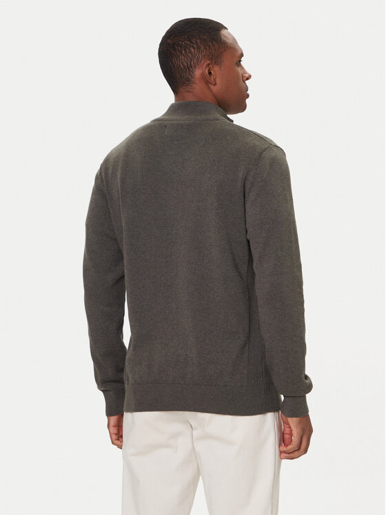 Barbour Barbour Sveter Half Zip MKN1074OL91 Zelená Regular Fit