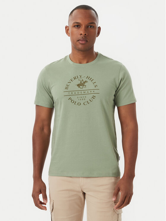 Beverly Hills Polo Club Tricou M1369 Verde Regular Fit