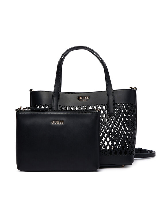 Guess Guess Дамска чанта Letty Mini HWPG99 11750 Черен