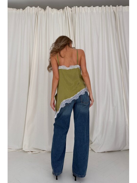 ROSE AVENUE ROSE AVENUE Top CELINE Zielony Regular Fit