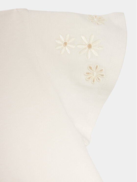 United Colors Of Benetton United Colors Of Benetton Marškinėliai 3P4ZC10I4 Écru Slim Fit