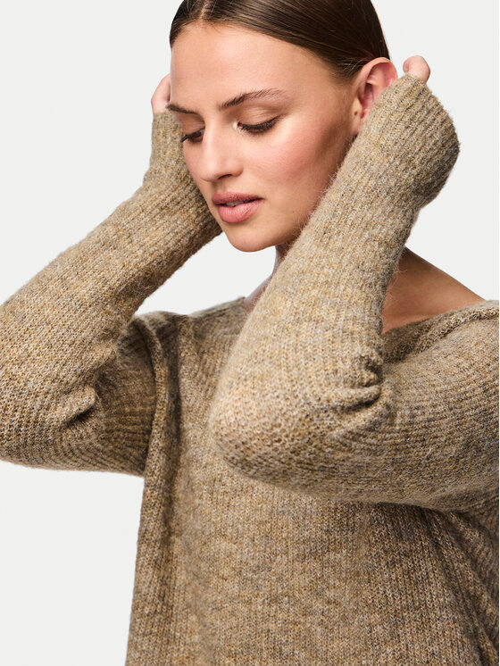 Pieces Pieces Πουλόβερ Ellen 17114251 Καφέ Regular Fit
