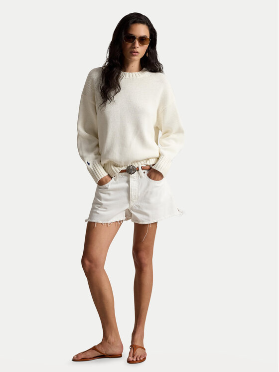 Polo Ralph Lauren Polo Ralph Lauren Szorty jeansowe 211A12972001 Biały Straight Fit