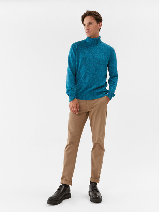 United Colors Of Benetton United Colors Of Benetton Rollkragenpullover 1235U2522 Blau Regular Fit