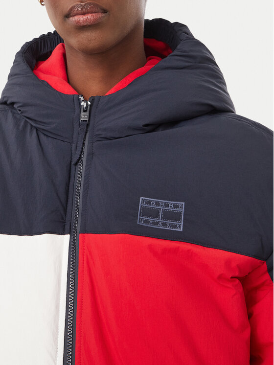 Tommy Jeans Tommy Jeans Žieminė striukė Flag DW0DW23414 Tamsiai mėlyna Regular Fit
