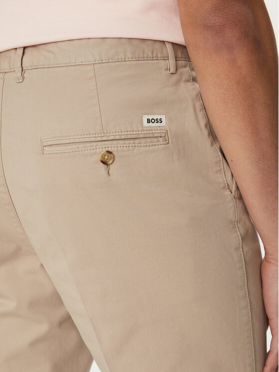 BOSS BOSS Pantalon scurți din material 50487993 Bej Slim Fit