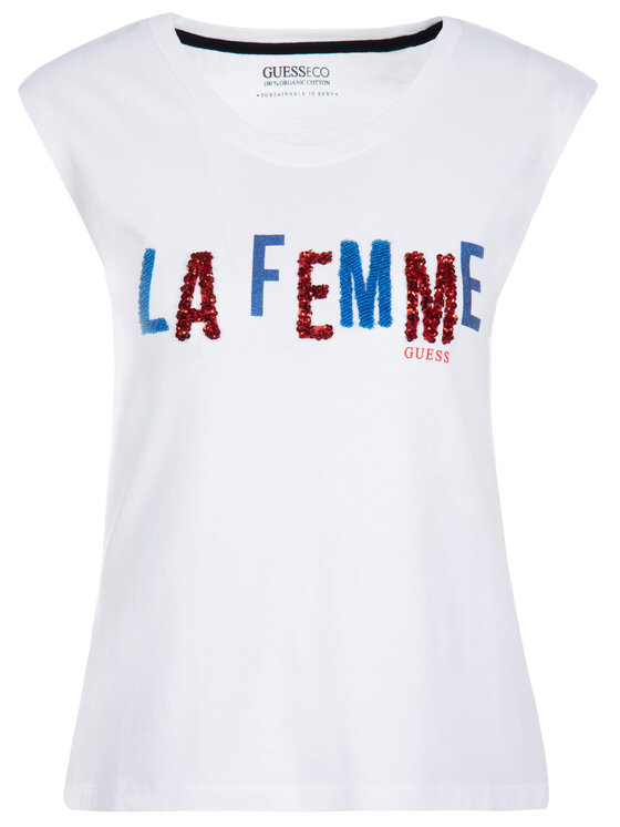 Guess Guess Тишърт W92I77 K8FY0 Бял Regular Fit