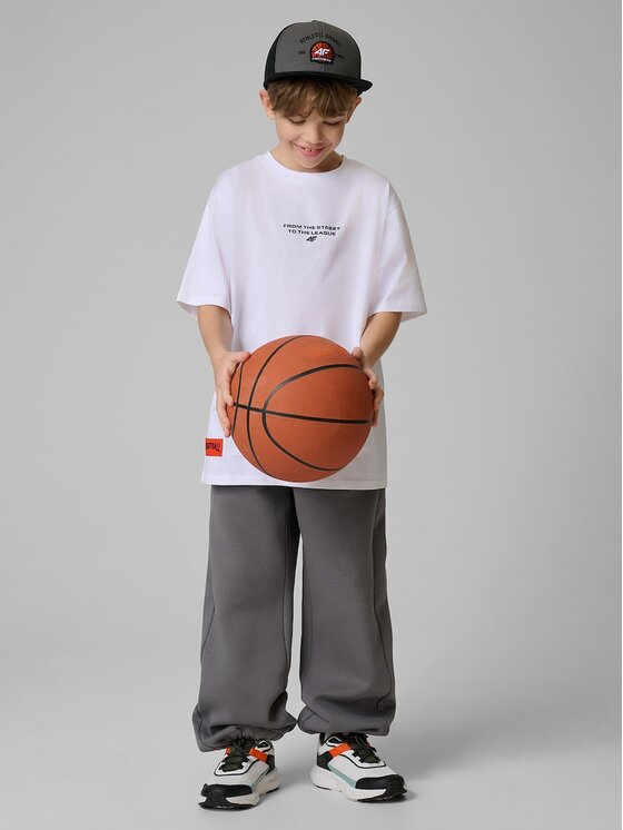 4F 4F Spodnie dresowe STREET SPORT Szary Loose Fit