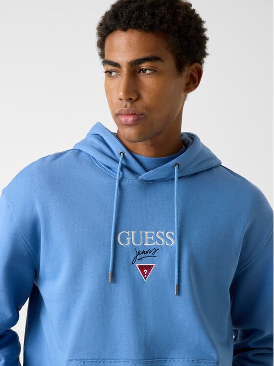 Guess Jeans Guess Jeans Majica dugih rukava 180299 Svijetloplava Classic Fit