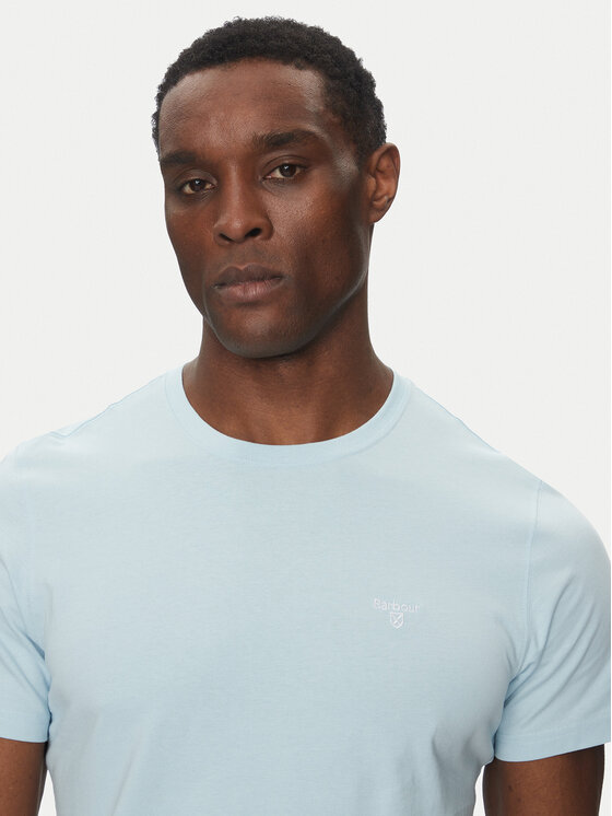 Barbour Barbour T-krekls Essential Sports MTS0331BU17 Gaiši zils Tailored Fit