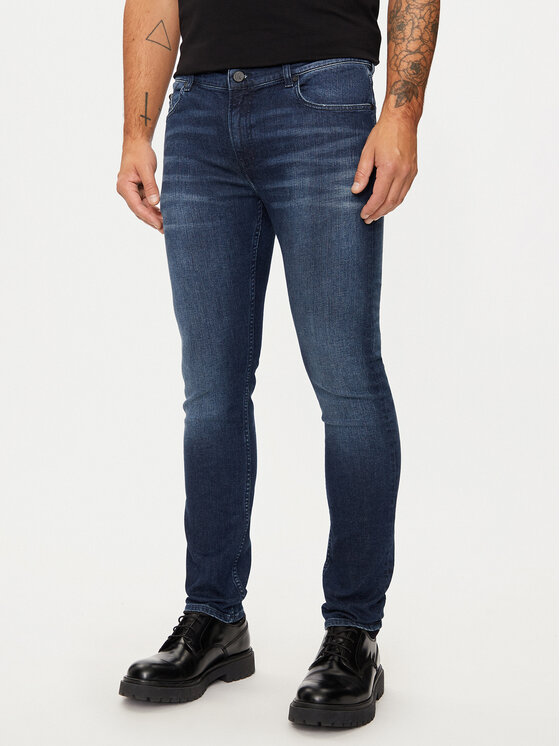 KARL LAGERFELD Džínsy 265801 544835 Tmavomodrá Slim Fit