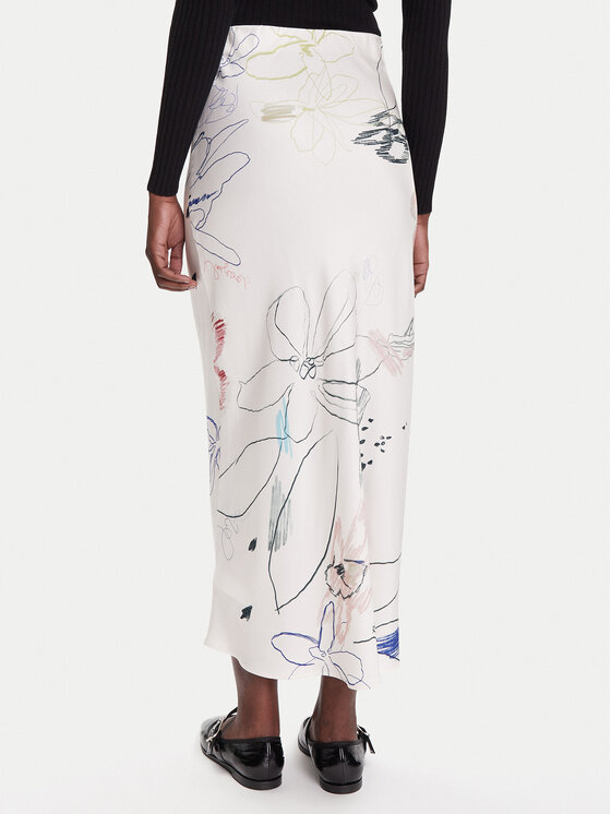 Desigual Desigual Maxi szoknya Paul 25WWFW07 Fehér Regular Fit