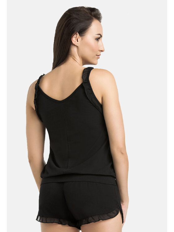 Teyli Teyli Piżama 461 Czarny Regular Fit