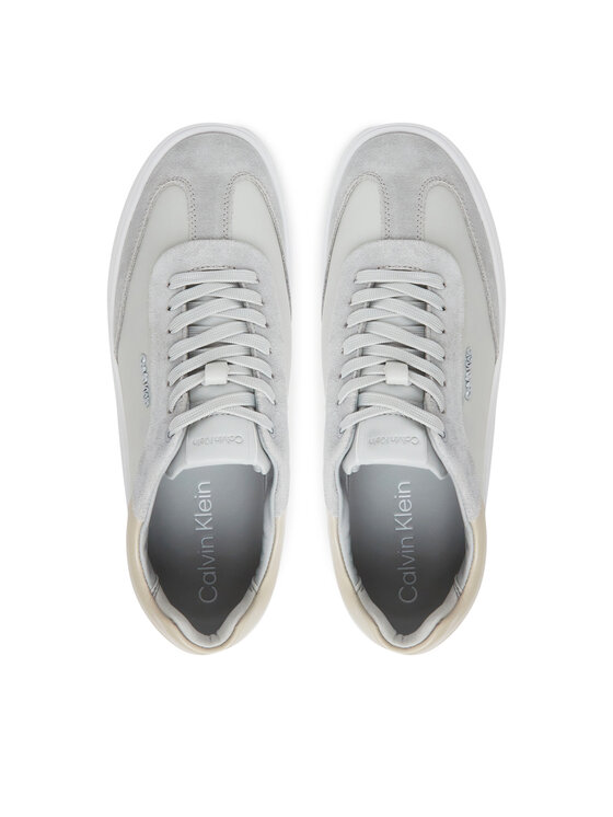 Calvin Klein Calvin Klein Sneakersy Cupsole Lace Up - Lth Sue Mix HW0HW02435 Szary