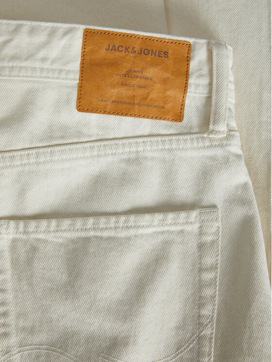 Jack&Jones Jack&Jones Džínsové šortky Tony 12249043 Écru Loose Fit