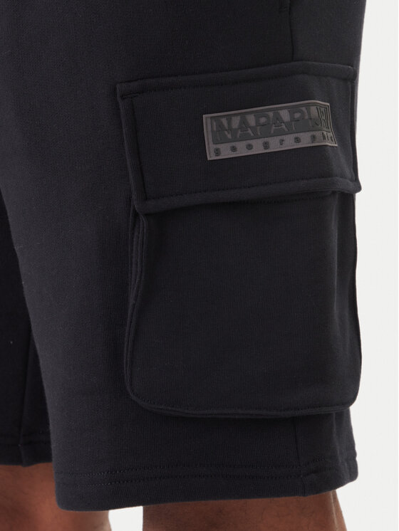 Napapijri Napapijri Športové kraťasy N-Box Logo Cargo NP0A4I59 Čierna Regular Fit