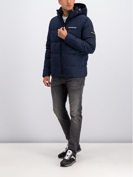Calvin Klein Jeans Giubbotto piumino J30J312765 Blu scuro Regular Fit •  Modivo.it
