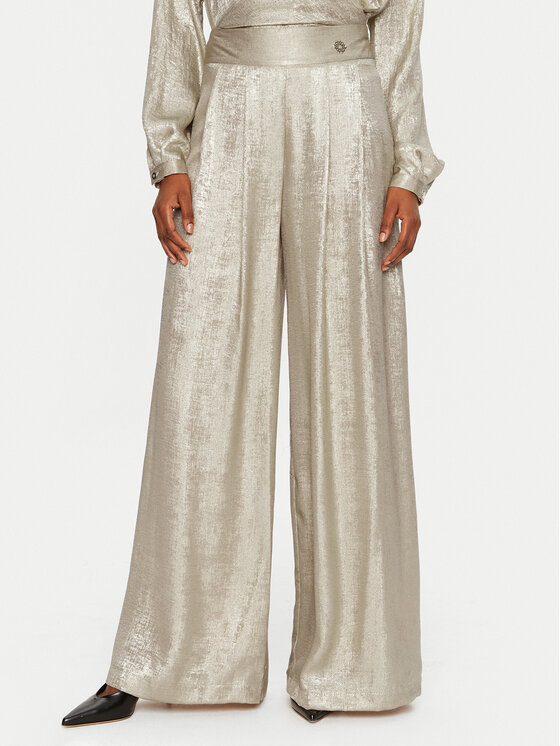 Rinascimento Rinascimento Pantaloni di tessuto CFC0121737003 Oro Regular Fit
