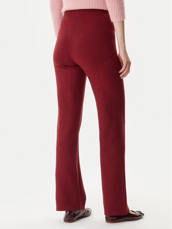 Vero Moda Vero Moda Kötött nadrág Gold Art 10332174 Bordó Loose Fit