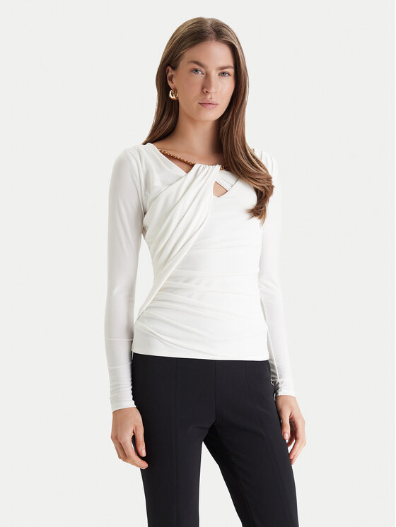 Marciano Guess Bluză 6RGP06 6257A Alb Slim Fit