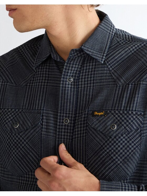 Wrangler Wrangler Koszula WESTERN SHIRT Niebieski Regular Fit