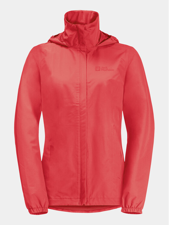 Jack Wolfskin Jack Wolfskin Kurtka przeciwdeszczowa Stormy Point 1111202 Czerwony Regular Fit