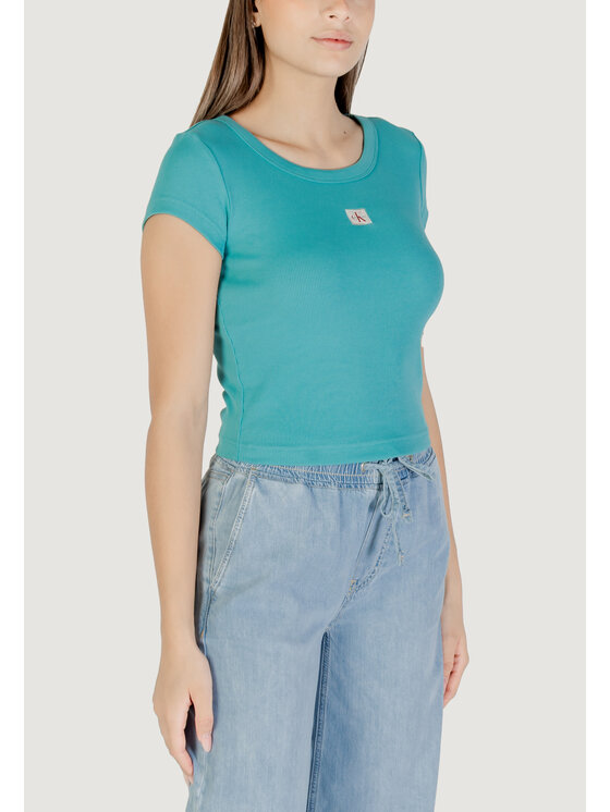 Calvin Klein Jeans Calvin Klein Jeans T-shirt A- WOVEN LABEL 2X2 R Blu Shirt Fit