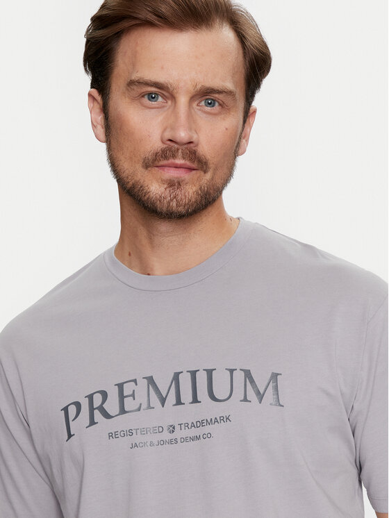 Jack & Jones Jack & Jones T-Shirt Jprbluwinston 12255611 Szary Regular Fit