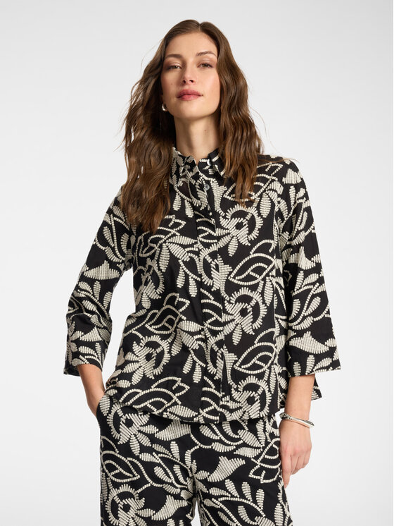 Elena Mirò Elena Mirò Koszula 5012P000321N001 Czarny Boxy Fit