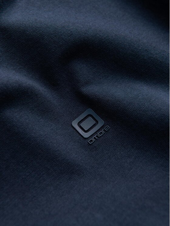 Ombre Ombre T-Shirt OM-TSCT-0106 Granatowy Slim Fit