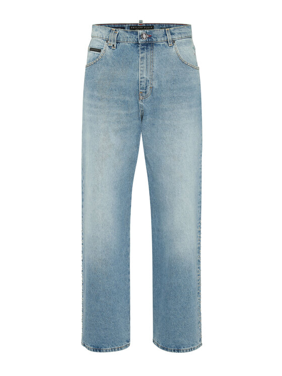 PHILIPP PLEIN PHILIPP PLEIN Jeansy 23627 Niebieski jasny Loose Fit