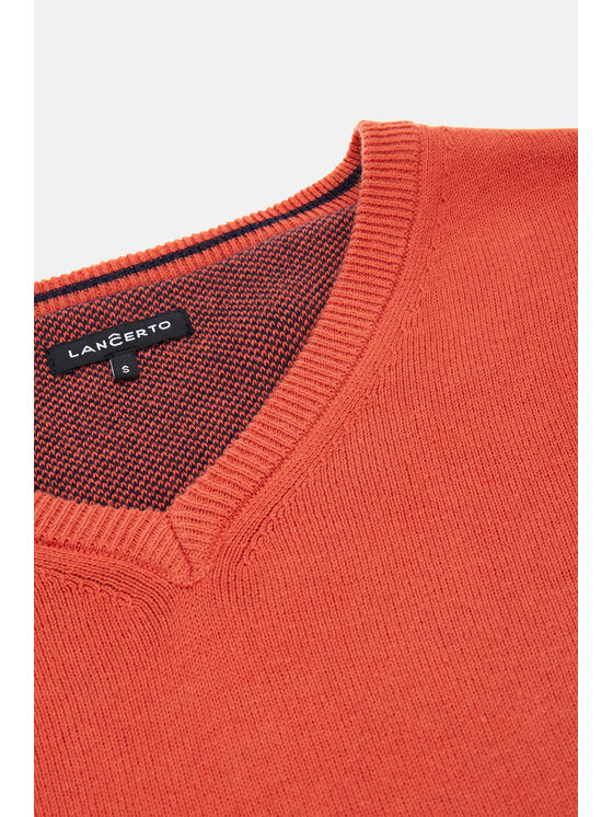 Lancerto Lancerto Sweter Lenny SW073223000039 Pomarańczowy Regular Fit