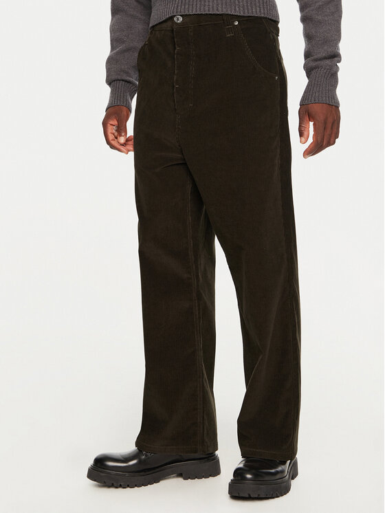 AMI PARIS Bavlnené nohavice HTR102 CO0089 Hnedá Regular Fit