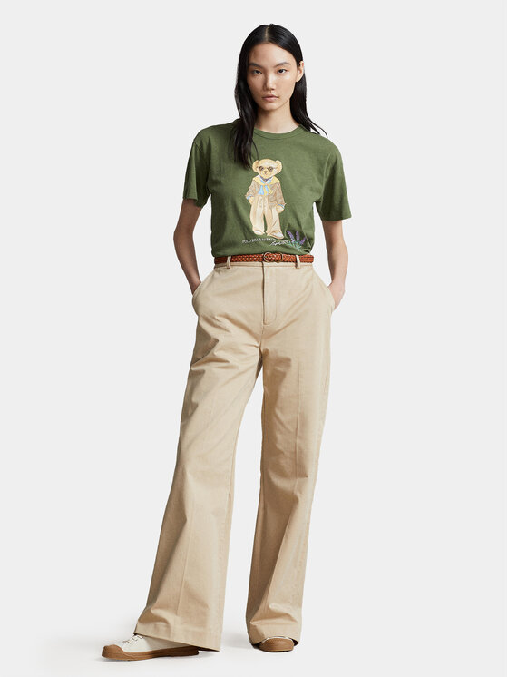 Polo Ralph Lauren Polo Ralph Lauren Marškinėliai Prov Bear T 211924292001 Žalia Regular Fit