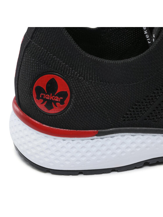 Rieker Sneakers basse nere con suola semi-zeppa con logo sul lato esterno, bianco, 36 EU