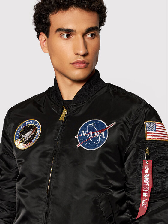 Alpha Industries Alpha Industries Bomberjacke Nasa 166107LP Schwarz Slim Fit