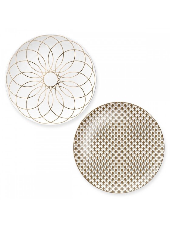 Zestaw VOLA, Zestaw 2 talerzy First Gold 21cm 002