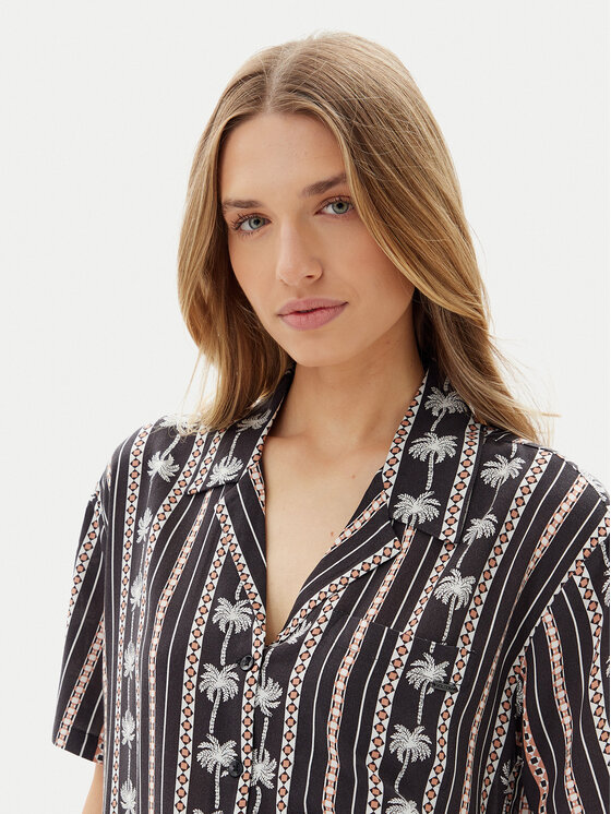 Volcom Volcom Košulja Sun Stunner B0412500 Crna Boxy Fit