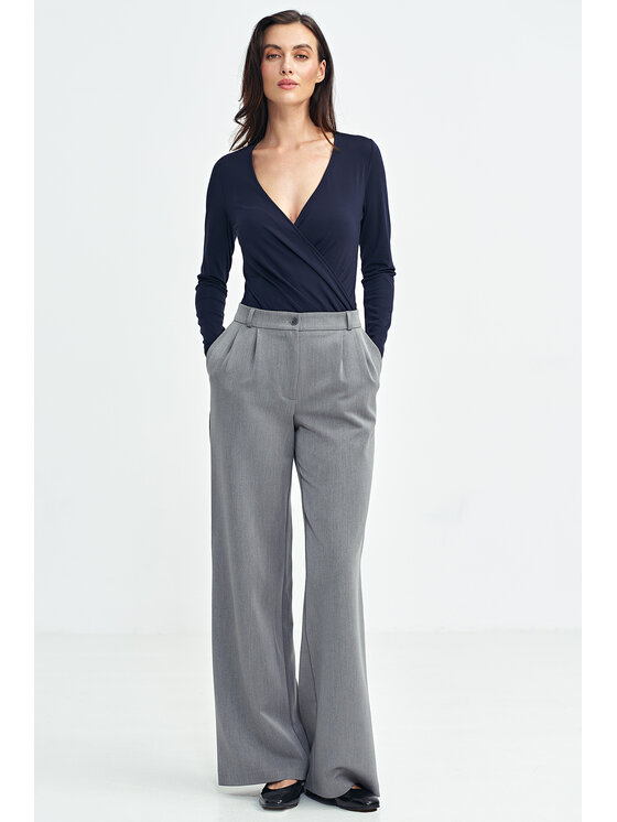NIFE NIFE Bluzka B176 Granatowy Slim Fit