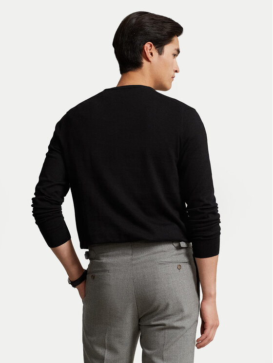 Polo Ralph Lauren Polo Ralph Lauren Пуловер Ls 710684957008 Черен Slim Fit