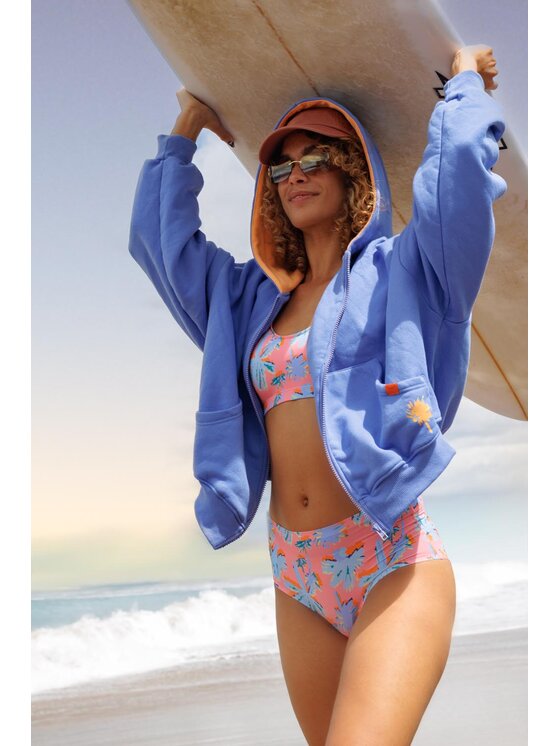 NAOKO NAOKO Bluza Catch the Waves Niebieski Loose Fit